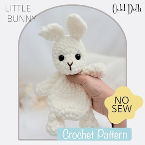 No Sew English PDF Crochet Pattern Bulky and Quick Plush Little Bunny Mini Snuggle Buddy Amigurumi Easter Rabbit Lovey English Only Snuggler