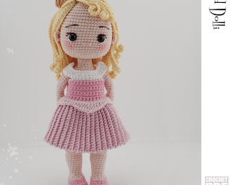 English PDF Crochet Pattern Princess Aurora Instant Download English Only American Terms Amigurumi Fairy Tale Sleeping Beauty Belle
