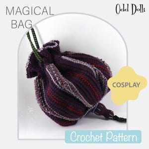 English PDF Crochet Pattern Hermione Beaded Bag Instant Download English American Terms Magical Wizard/Witch Handbag Small Reticule Purse