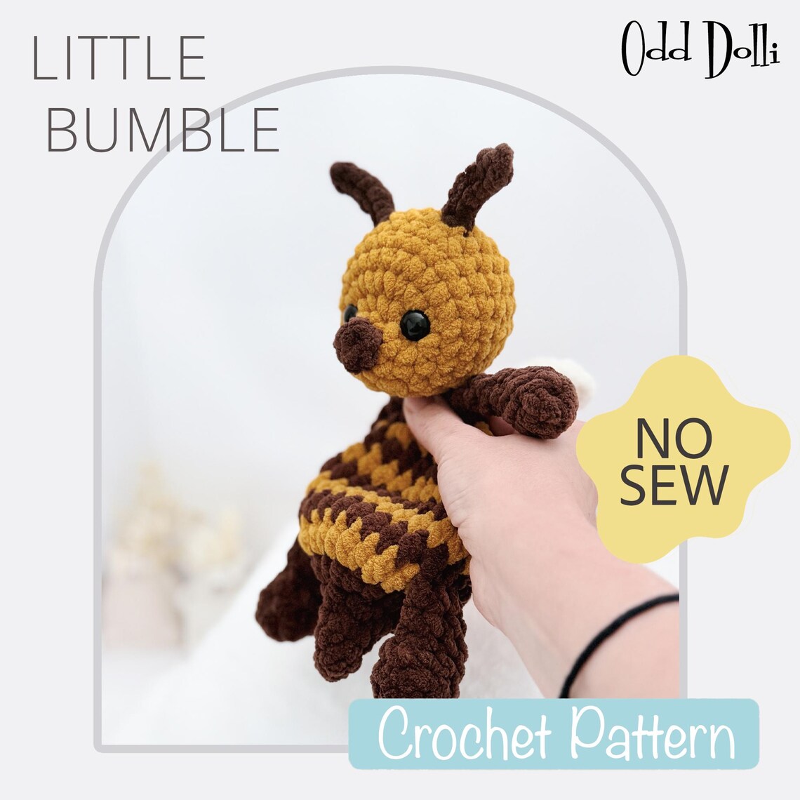 No Sew English PDF Crochet Pattern Bulky and Quick Plush Little Bumble ...