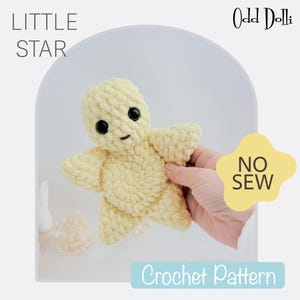 No Sew English PDF Crochet Pattern Bulky and Quick Plush Little Star Mini Snuggle Buddy Magical Wizard Magic Baby Lovey English Only