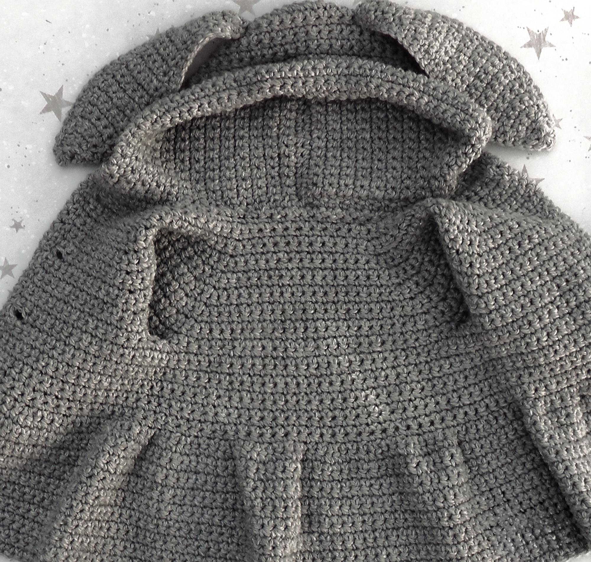 English PDF Crochet Pattern Hooded Bunny Jacket 5 Sizes 6 Months - 6 ...