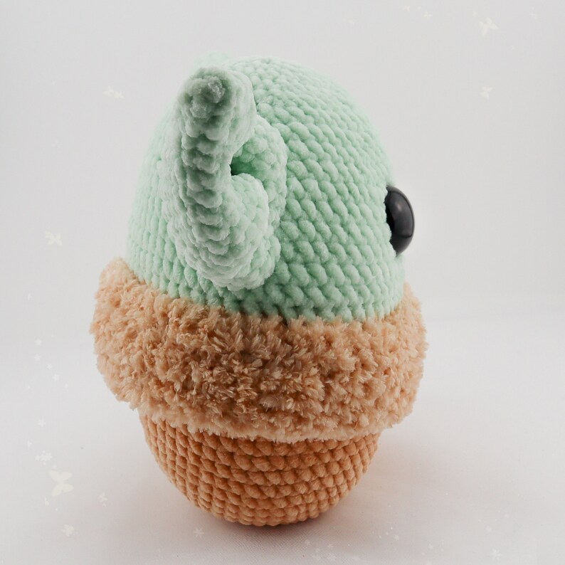 Low Sew English PDF Crochet Pattern Plush Green Baby Alien Squishy Instant Download Amigurumi Doll English Only American Terms Wars Master image 5