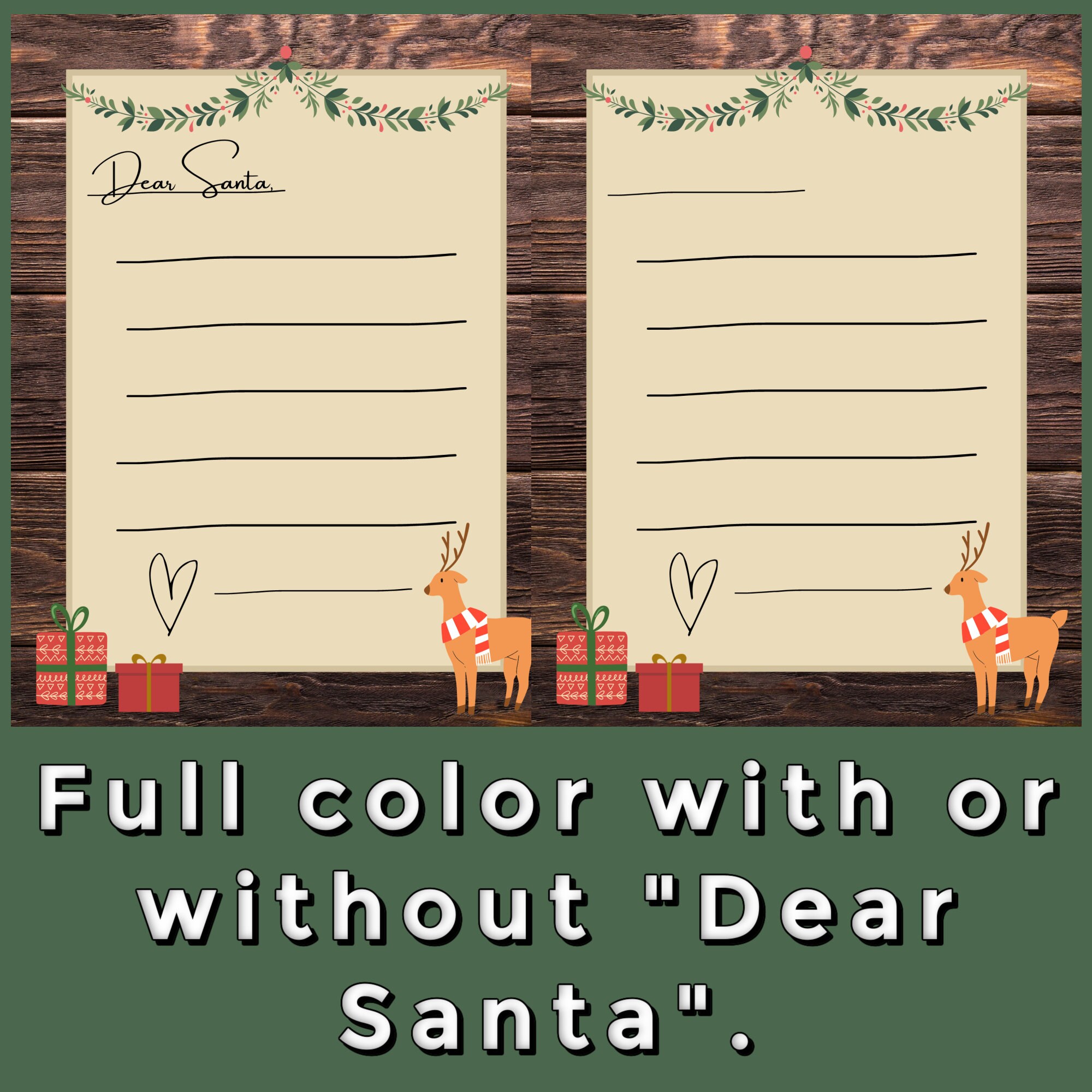 Letter to Santa Keepsake: Printable Download. 4 for 1 Bundle. - Etsy