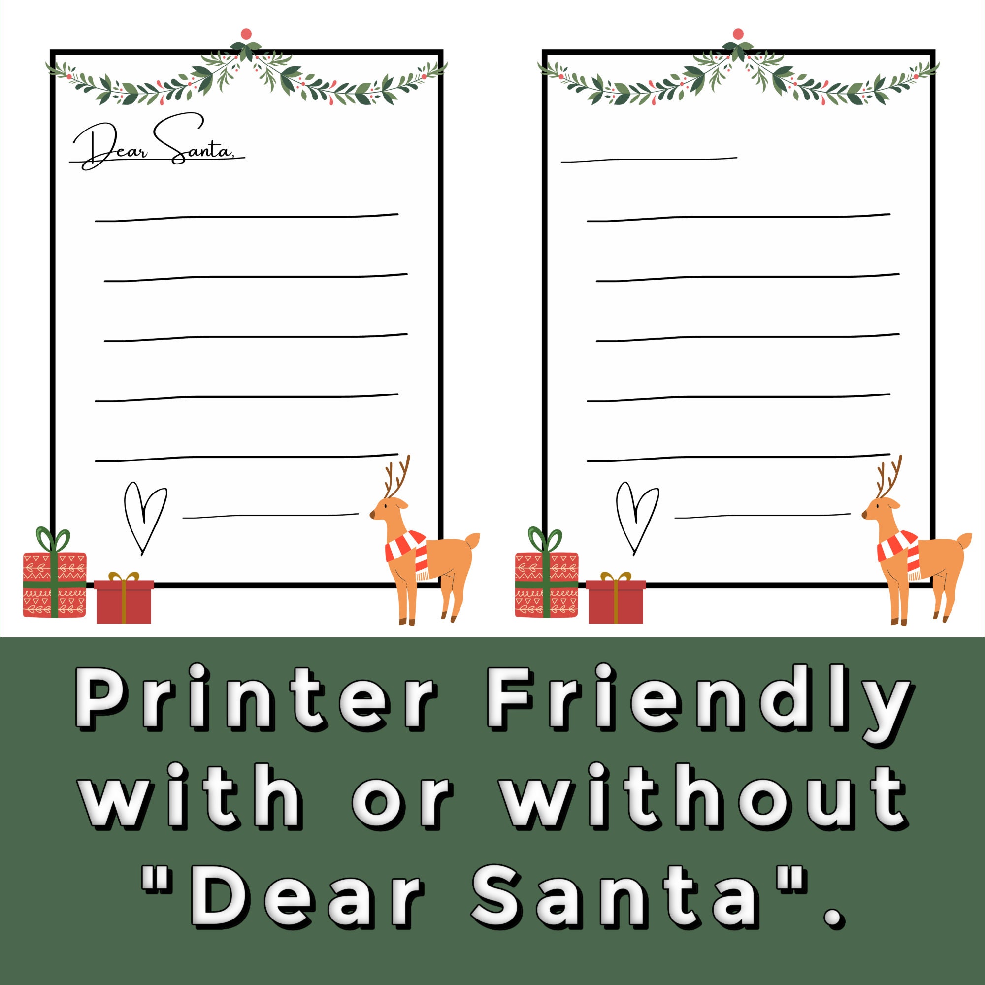 Letter to Santa Keepsake: Printable Download. 4 for 1 Bundle. - Etsy