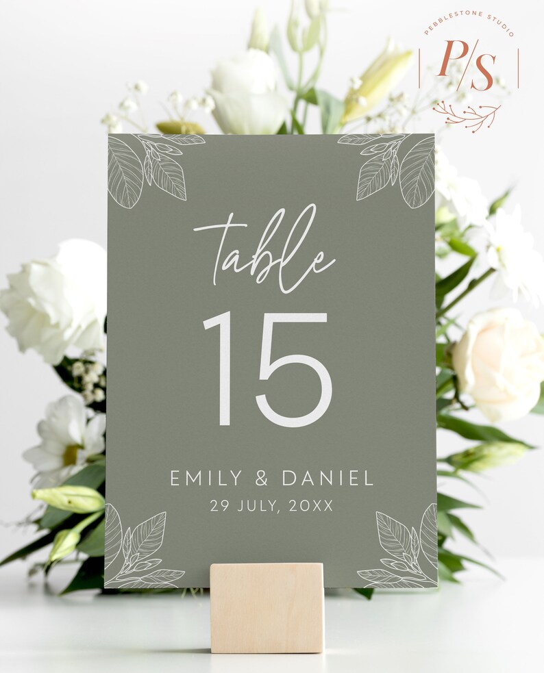 sage-green-table-numbers-signs-wedding-table-number-card-etsy