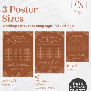 Rustic Fairytale Banquet Table Seating Chart Plan Sign, Boho Desert