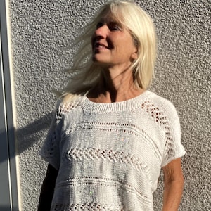 Strick-Anleitung: Oversized Cotton-Sweater oder T-Shirt "LILANE" | 4 verschiedene Designs | Anfänger  | mit Video | deutsch