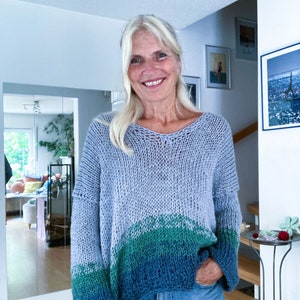 Brei-instructies: Trui "RAMINA" | 2 ontwerpen - groot + oversized of kort + smal | voor beginners | met video | Duits