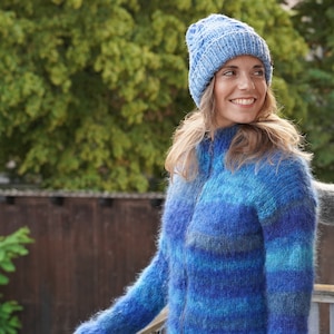 Pattern: Cardigan "COZY" | 2 different designs - with or without zipper| for beginners | pattern in english | with video in german image 3