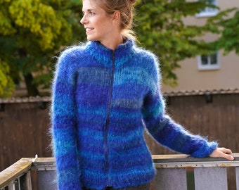 Knitting instructions: Cardigan "COZY" - Cardigan | 2 different designs | for beginners | with video | German