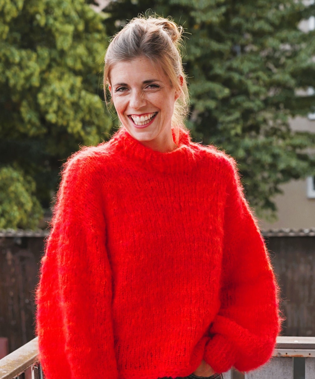 編み方: オーバーサイズ モヘア セーター 