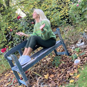 Stickinstruktioner: Stor mohairtröja "VERTINA" | rödmelerad | för nybörjare | med video | Tyska bild 10