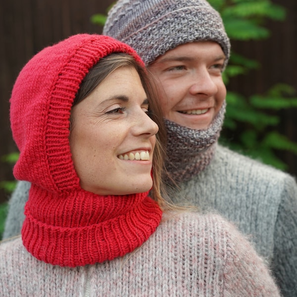 Knitting instructions: Balaclava - hooded hat "FAMULO" | for beginners- for beginners | with video | German | english