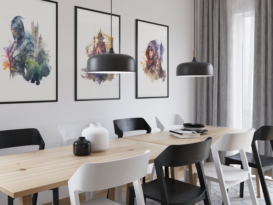 3 Piece Dnd Digital Art Print Dungeon Master Gift DM Gift Dnd Home