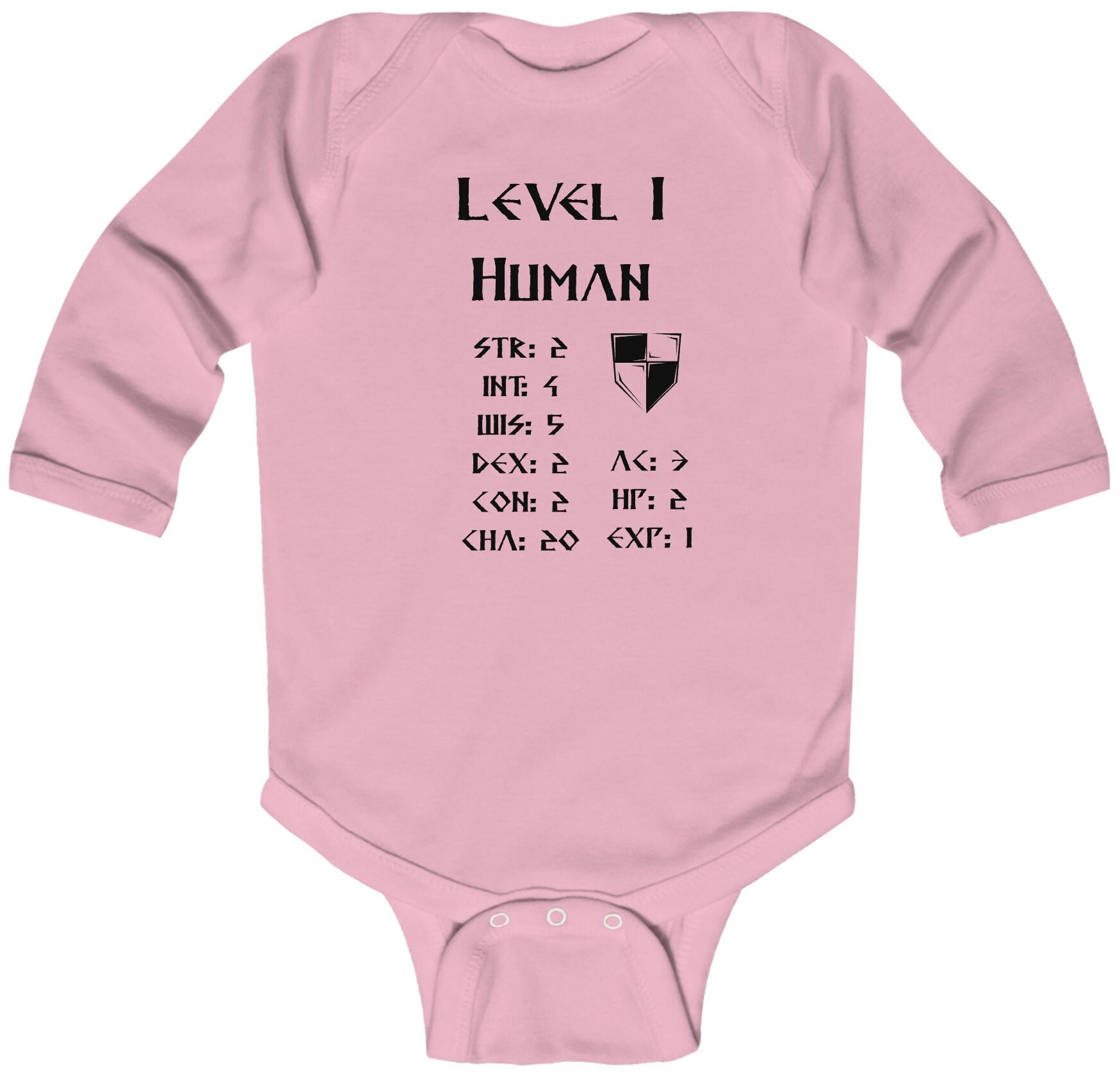 Level 1 Human Baby Onesie Dungeon Master Gift Dungeon Master Gifts ...