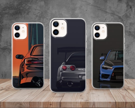 Japanische Auto Handyhülle Drift Racing Car Cover für iPhone 13, 11 Pro,  Xs, 12, 14, 15, Xr, Samsung S22, S20, S10, A33, Huawei P30, Pixel - .de