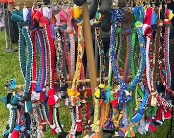 Your Favorite MLB Team Themed/Team Colors Dog Tug Toy, rope toy, Fleece, Handmade, Square Knot, Tug of War (benefits non-profit dog rescue)