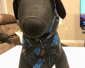 Carolina Panthers NFL Football Handmade Tie-on Reversible Dog/Pet Bandana/Scarf/Neckwear