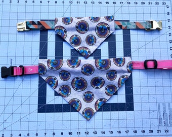 Grateful Dead Cotton Fabric Dog/Pet Bandana/Scarf/Neckwear, slip over the collar (benefits non-profit dog rescue)