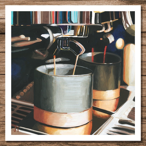 Coffee Machine Still Life Giclee Fine Art Print