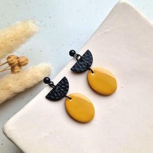 Yellow Earrings, Ochre Earrings Dangle, Everyday Earrings for Work, Handmade Jewelry, Summer Jewelry, Gift Ideas for Women, BFF gift women