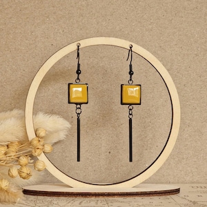 Mustard Yellow Earrings, Summer Earrings Dangle, Beach Earrings, Bright Jewelry, Gift for Her, Birthday Gift Women, BFF gift, Summer Jewelry