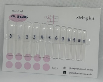 Press on nail sizing kit | Please buy before you order custom Press Ons | Choose shape/length