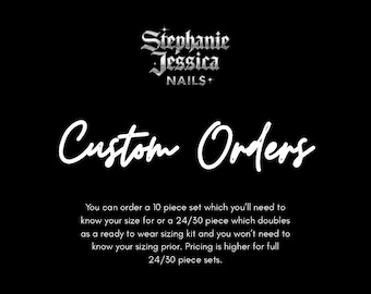 Pedidos personalizados / Por favor, envíe un mensaje primero para obtener un presupuesto / Gel / Uñas postizas personalizadas hechas a mano / El tamaño es responsabilidad del cliente