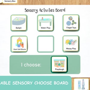 Sensory Activity Choose Board ASN Visual Communication Aid Printable Resource, Autism SEN ADHD Everyday Visual \Sensory Pecs Symbols