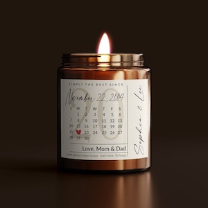 Anniversary Calendar Candle Gift - Personalized Wedding Gift