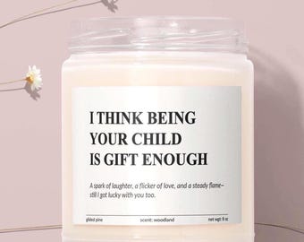 Vela personalizada para el Día del Padre: "Creo que ser tu hijo ya es un regalo suficiente".