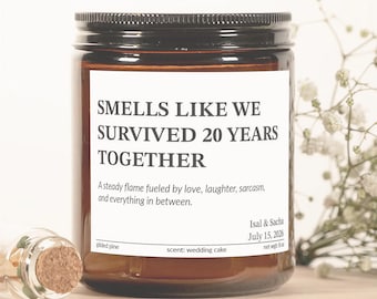 Funny 20th Anniversary Gift | Smells Like We Survived 20 Years Together