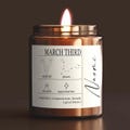 Custom Birthdate Candle - Zodiac Gift for him - Personalized Astrology Candle - Star Sign Candle Gift - Constellation Gifts for men & women