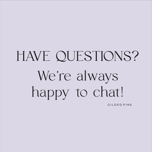 a black and white photo with the words have questions? we're always happy