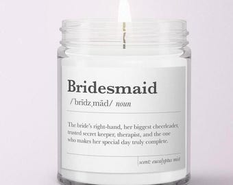 Bridesmaid Proposal Candle Bridesmaid Candle Gift Personalized Bridesmaid Gift Ideas Bridesmaid Proposal Ideas Maid of Honor