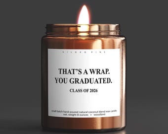 ¡Eso es todo, te graduaste! Vela con mensaje divertido: regalo de graduación para la promoción de 2026.