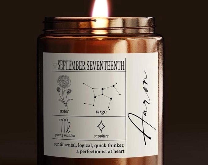 Custom Birthdate Candle - Zodiac Gift for him - Personalized Astrology Candle - Star Sign Candle Gift - Constellation Gifts for men & women