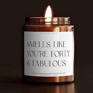 40th Birthday Gifts For Women, 40th Birthday Candle, 40th Birthday Gift for Men, 40 Year Old Birthday Gifts For Her 40, Forty and Fabulous