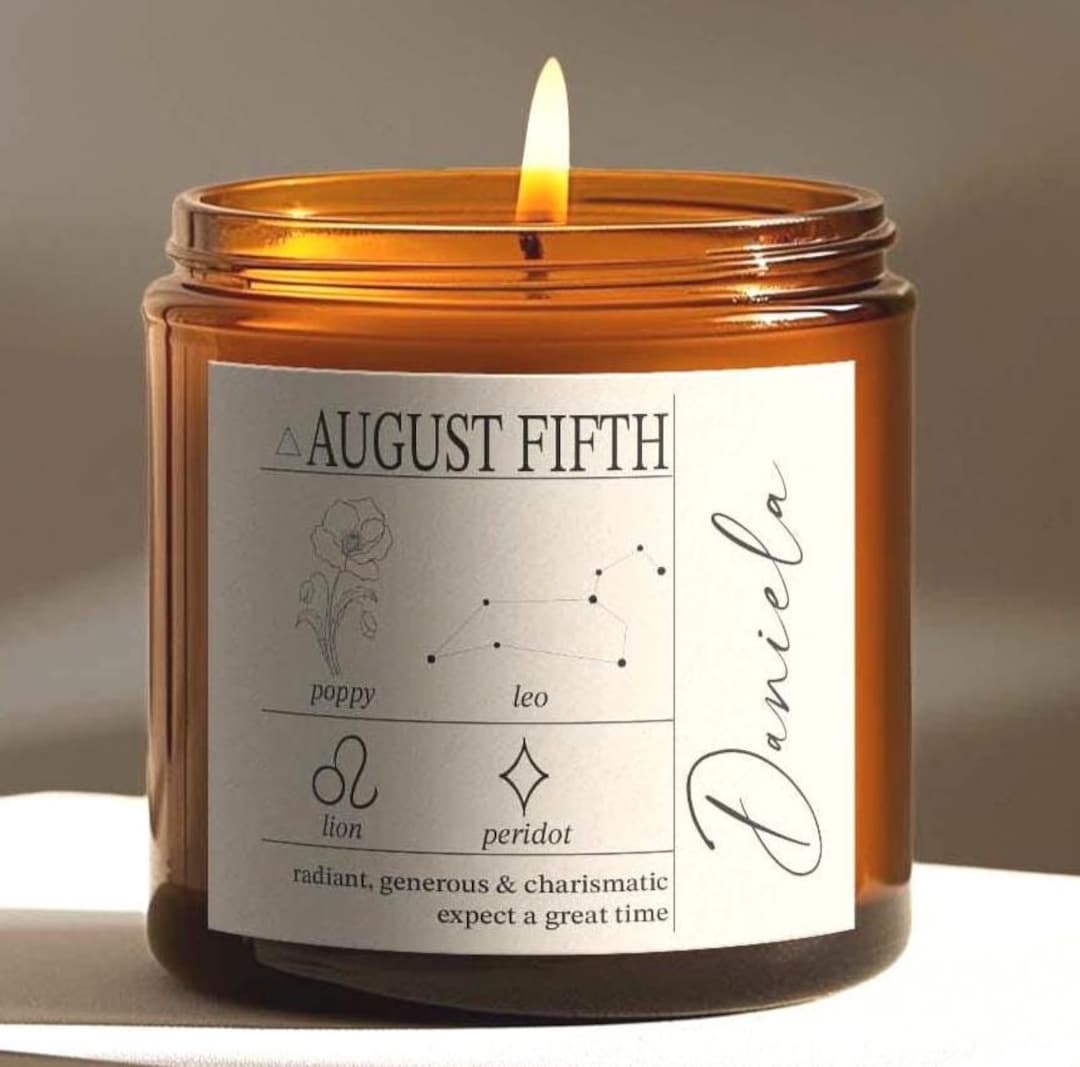 Custom Birthdate Candle - Zodiac Gift for him - Personalized Astrology Candle - Star Sign 