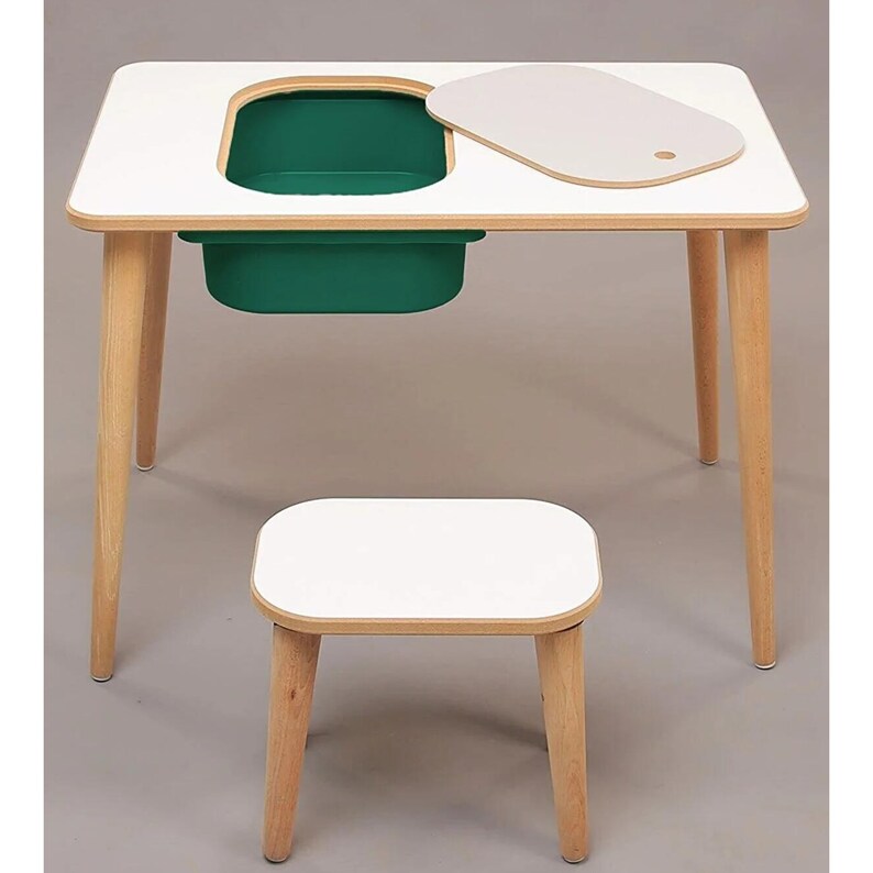 Sensory Table Activity Table Wooden Play Table With Bins Etsy