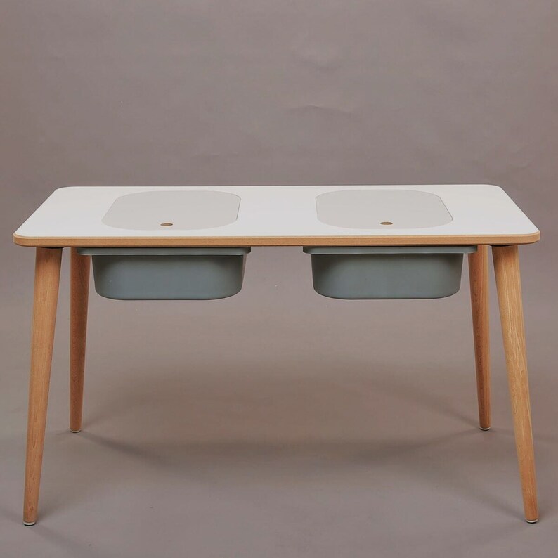 Sensory Table Activity Table Wooden Play Table With Bins Etsy