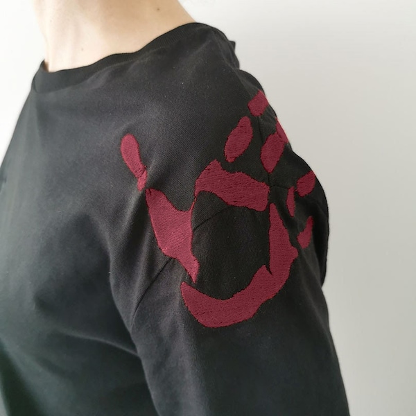 Castiel's handprint - embroidered crewneck - sweatshirt - dean winchester castiel angel of the lord spn