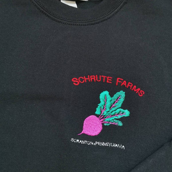 Schrute farms - The Office - embroidered t-shirt or sweatshirt crewneck or hoodie - michael Scott Dwight schrute