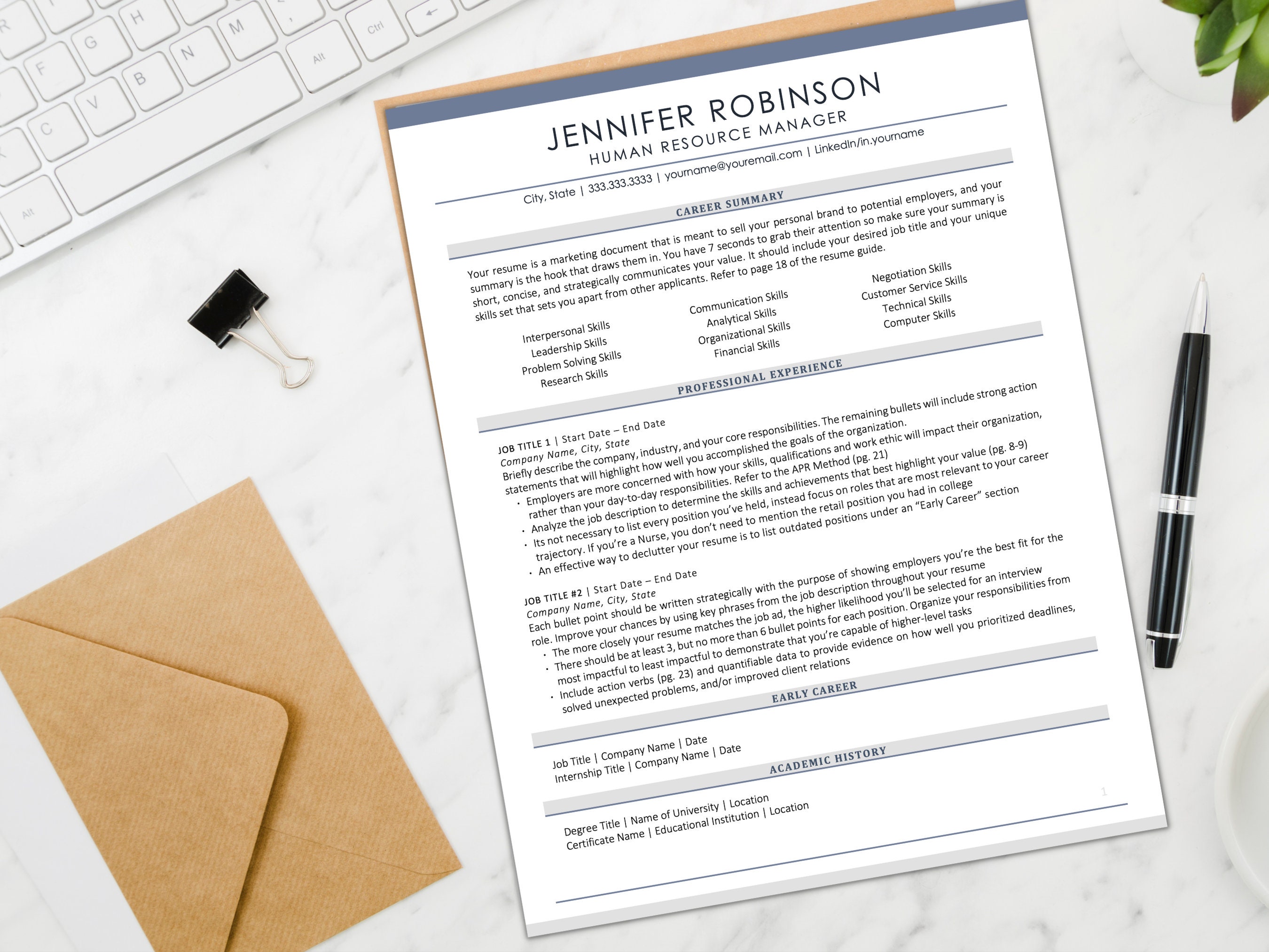 Resume Example Fill In Resume Template Fill-in Service, Resume Edit Service, Template Fill In ...