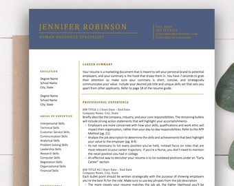 Plantilla de currículum moderna / Diseño de CV ejecutivo (Descarga instantánea)