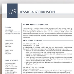 Modern Resume Template for Word | Executive CV Design (instant Download ...