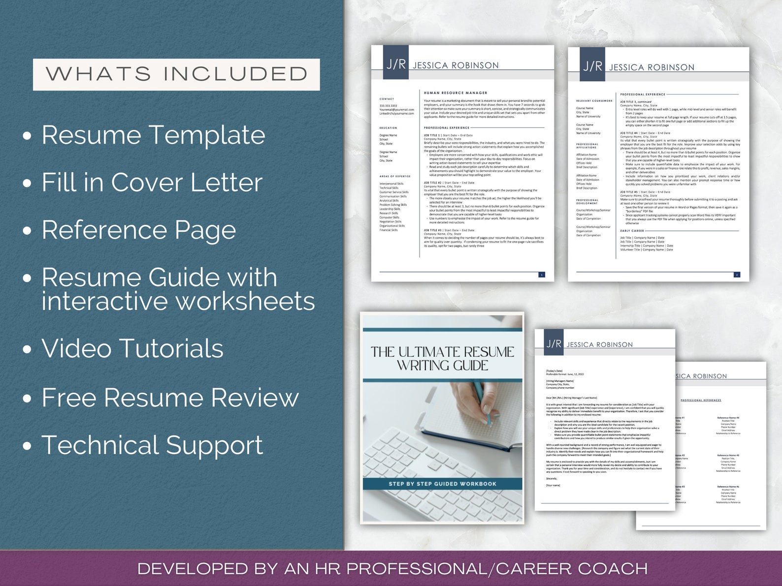 Modern Executive Resume Template 2022 1 & 2 Page Resume - Etsy