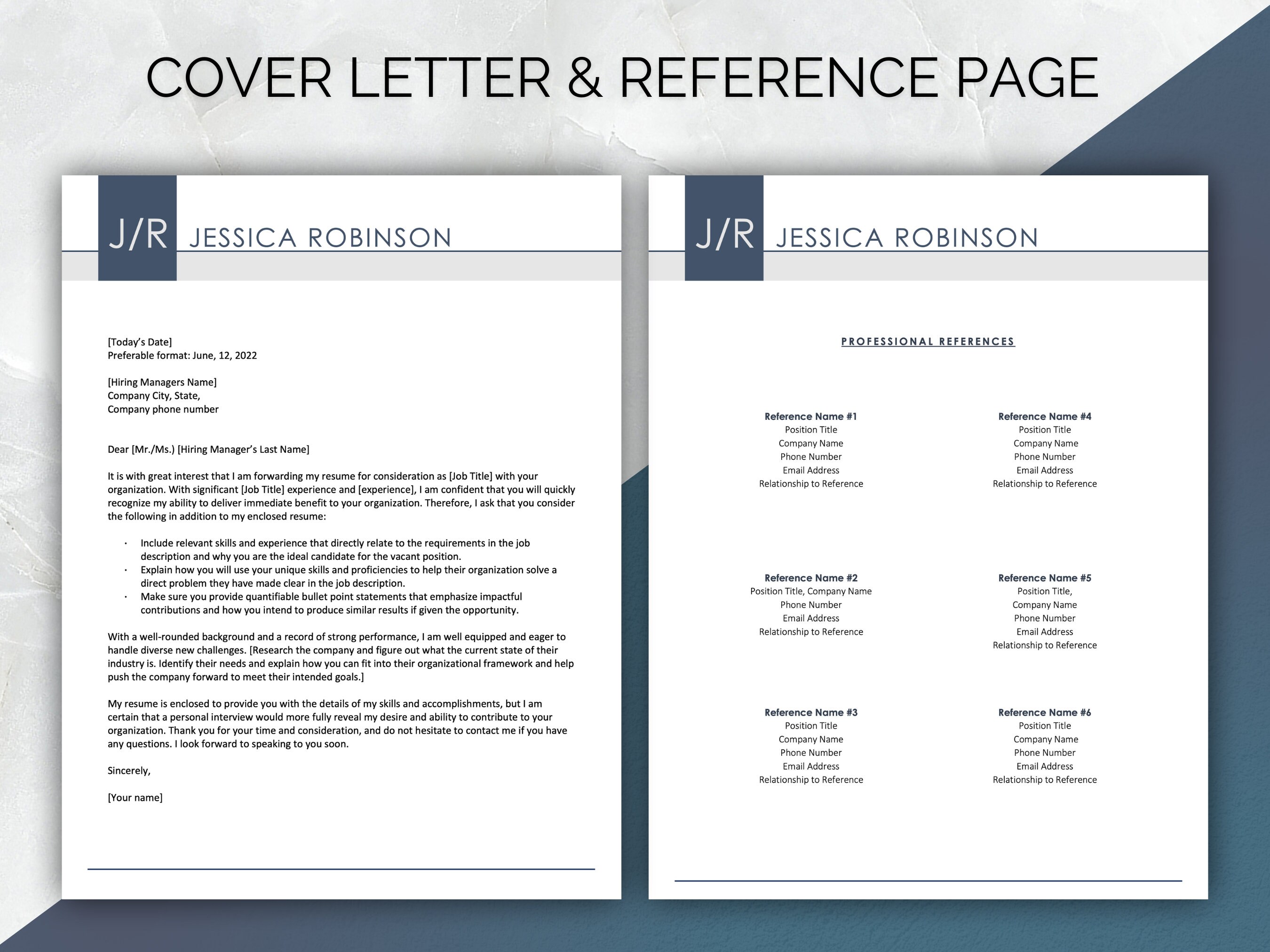 Modern Executive Resume Template 2022 1 & 2 Page Resume Template Resume ...
