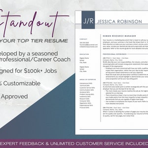 Modern Resume Template for Word | Executive CV Design (instant Download ...